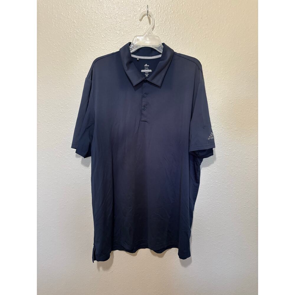 Men’s Adidas Golf Navy Blue Wicking Polo Shirt, size 2XL